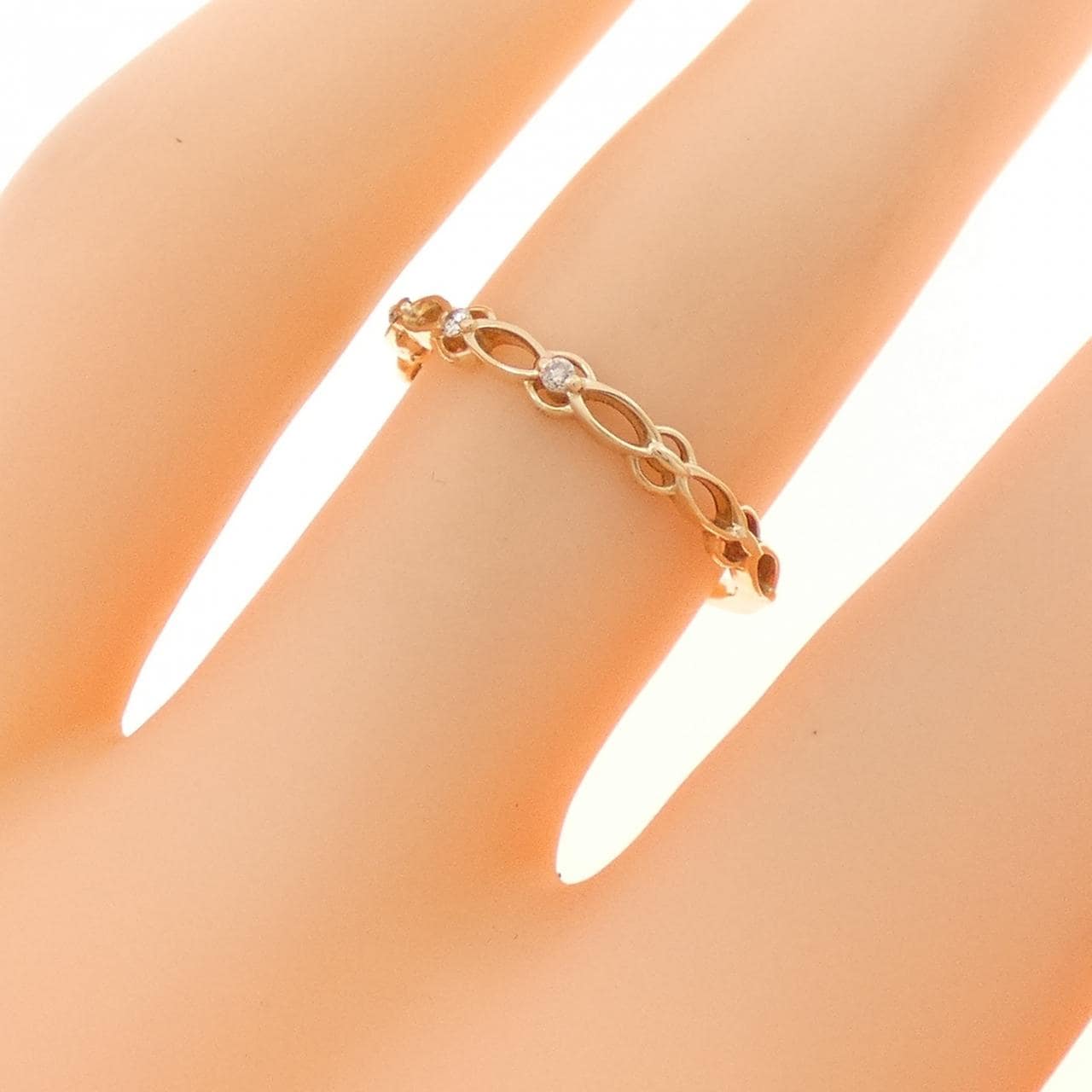 アガット ダイヤモンド リング 0.02CT