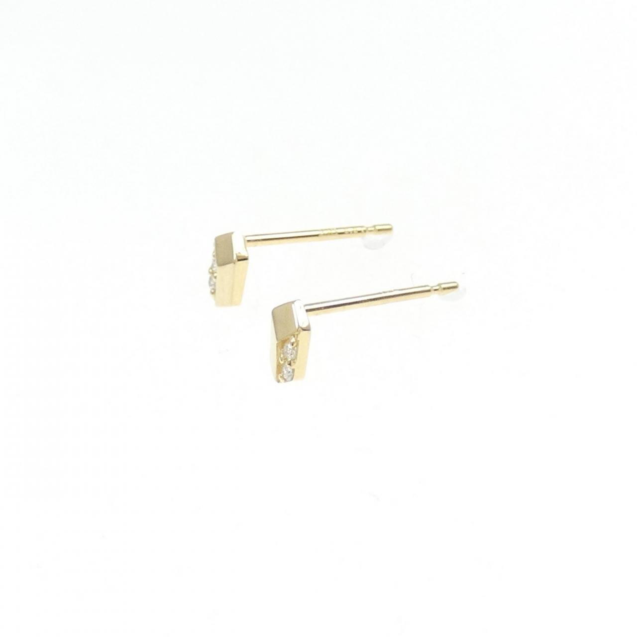 【新品】K18YG ダイヤモンド ピアス 0.02CT