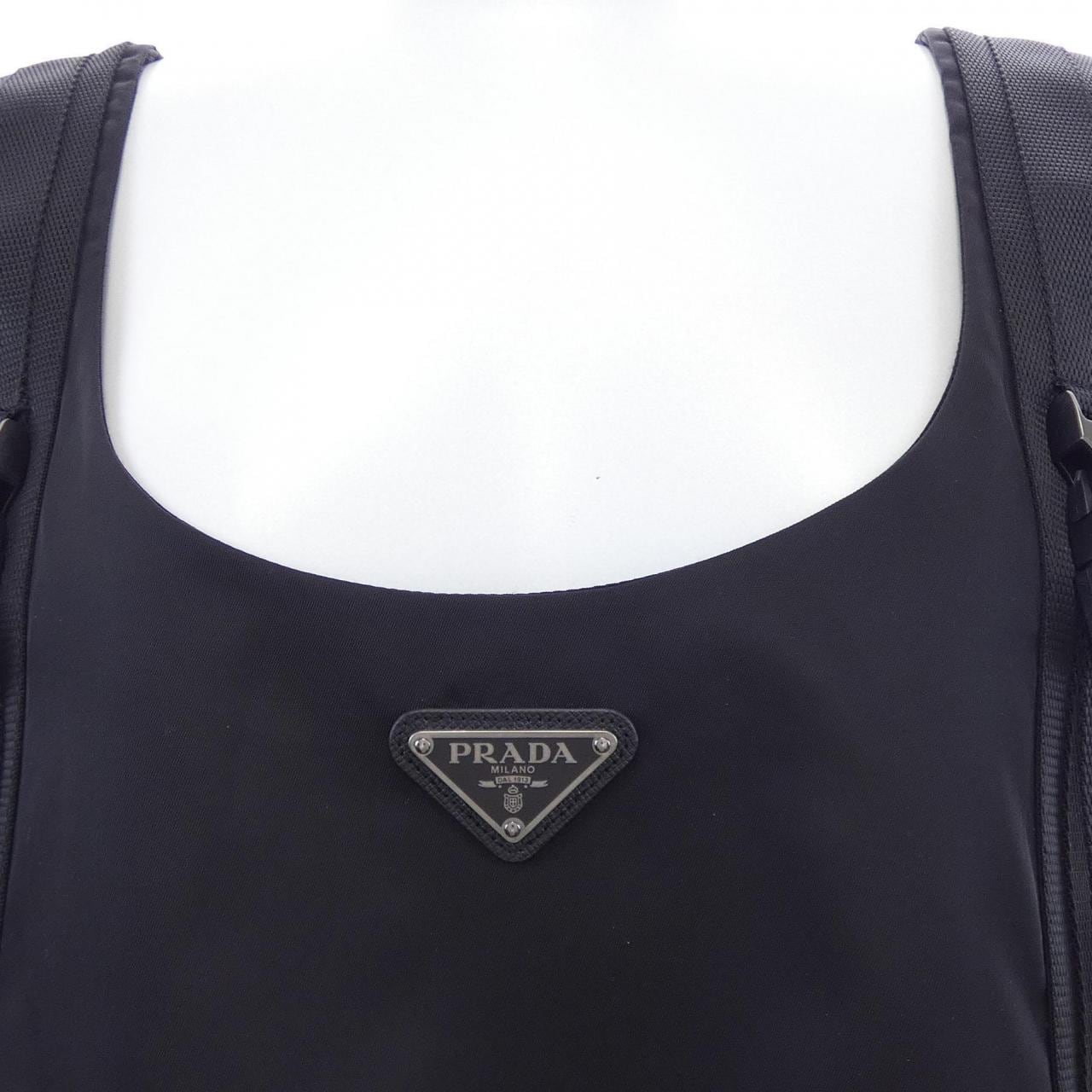 プラダ PRADA トライアングルロゴ ギャバジン ノースリーブドレス 230637 S202 1YFL ワンピース