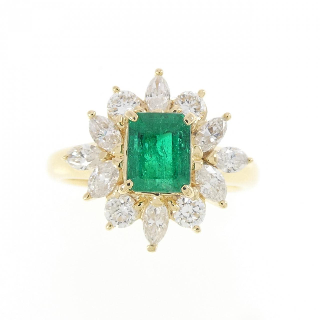 K18YG エメラルド リング 0.80CT