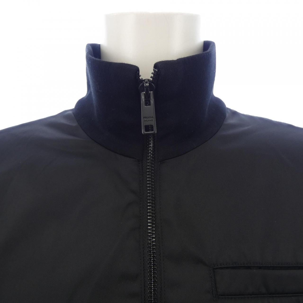 プラダ PRADA トライアングルロゴ ナイロンディテールフリースジャケット UJL189 S212 1YFJ ブルゾン