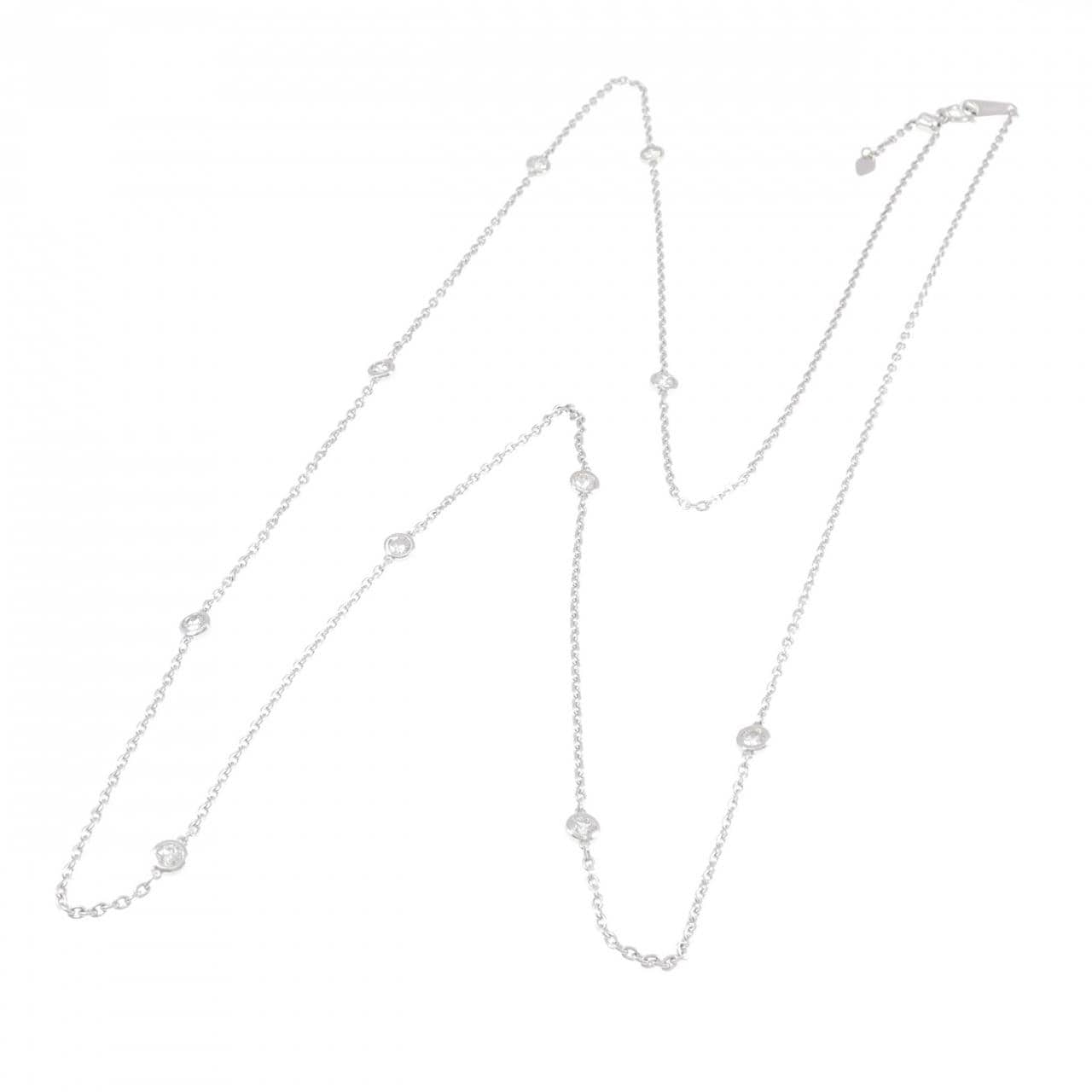K18WG ダイヤモンド ネックレス 1.06CT