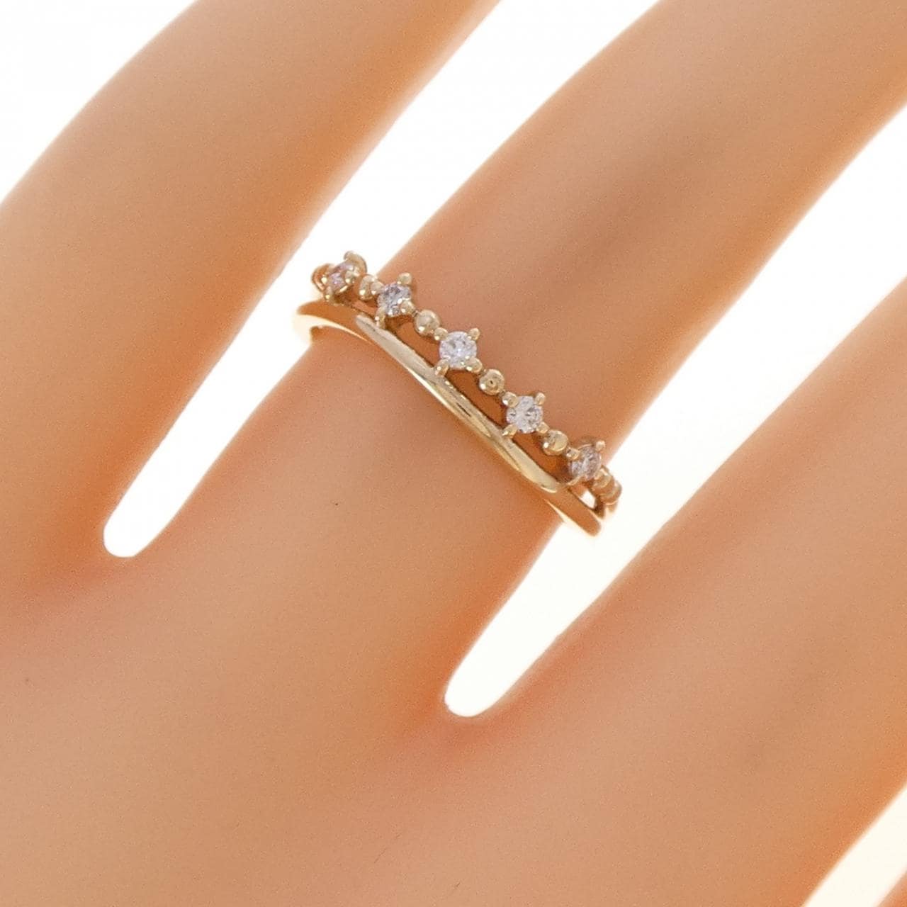 K10YG ダイヤモンド リング 0.089CT