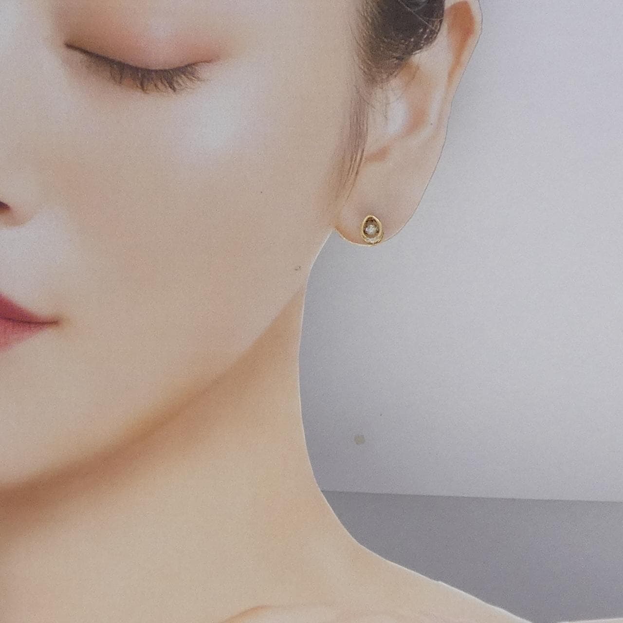 K18YG ダイヤモンド ピアス 0.18CT