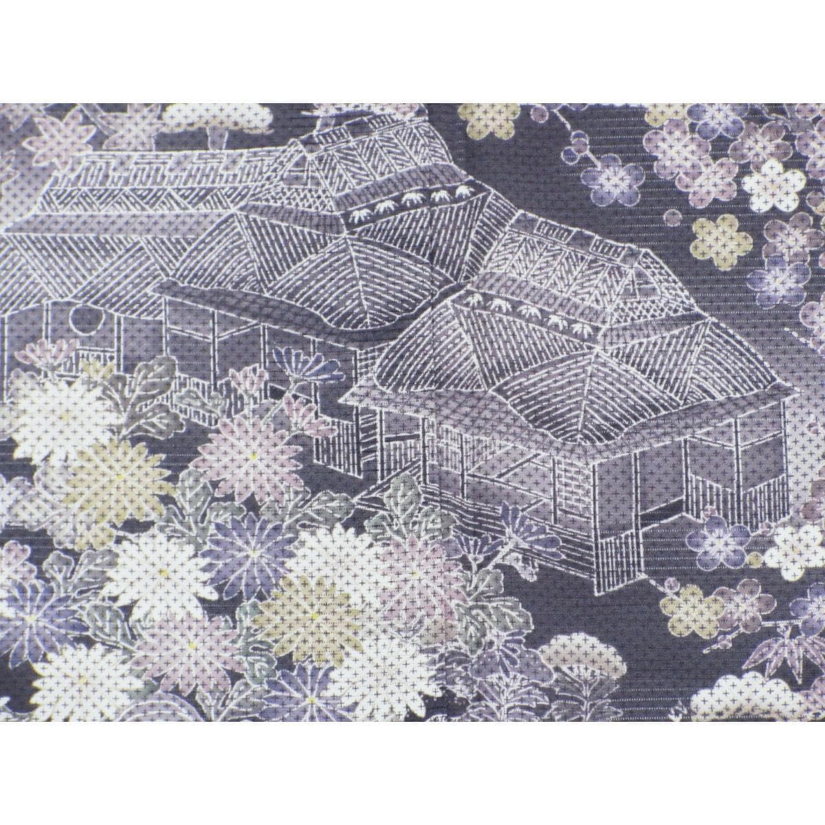 【未使用品】単衣　駒絽訪問着　友禅加工ボカシ染