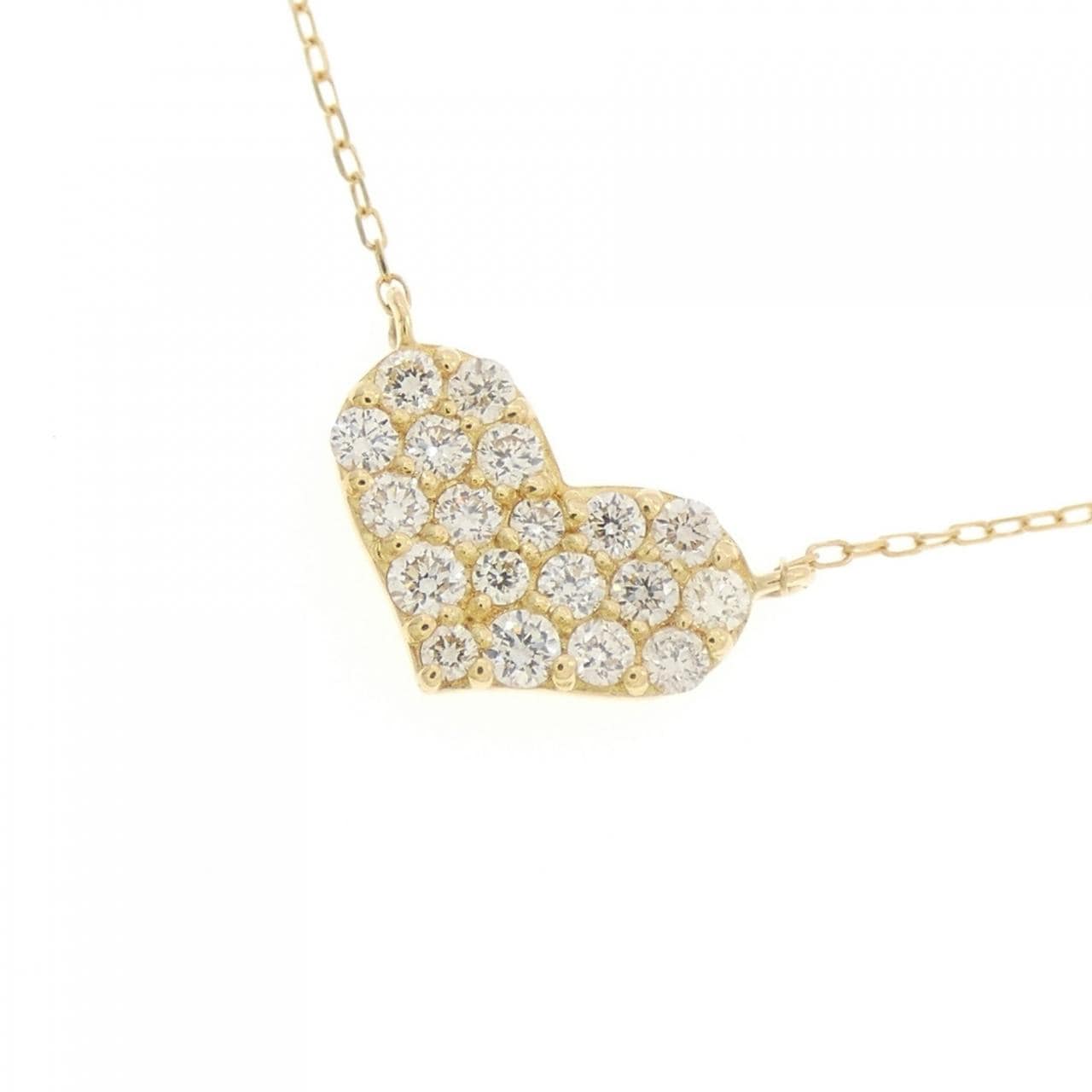 K18YG heart Diamond necklace