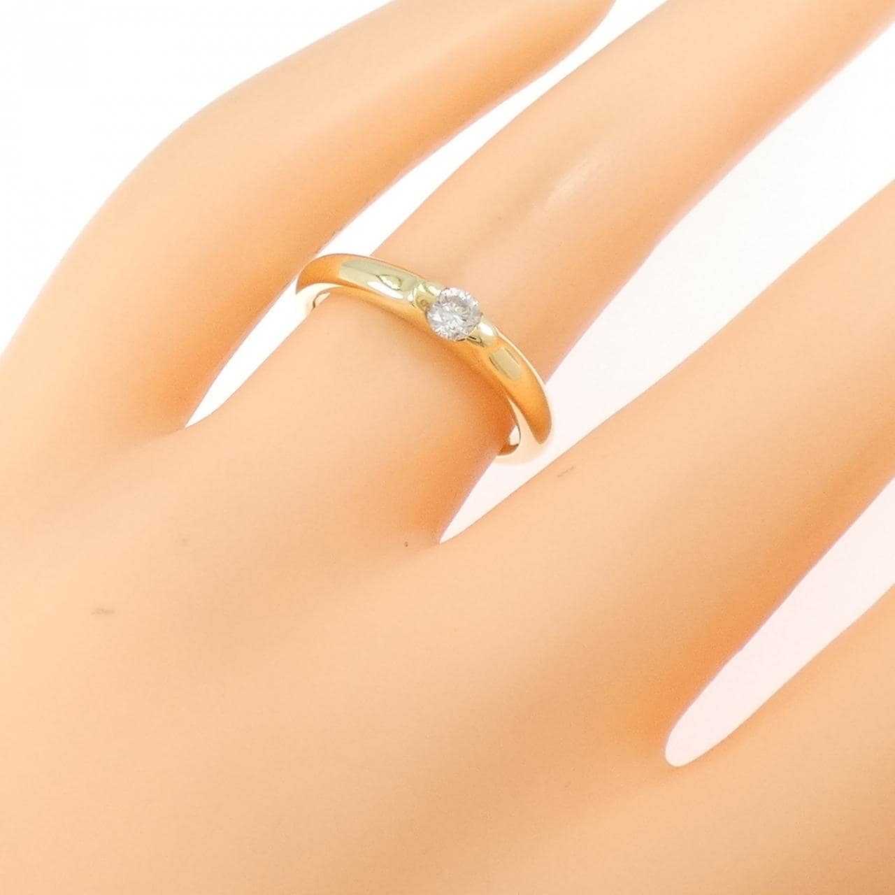 K18YG ダイヤモンド リング 0.16CT