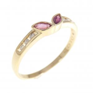 K18YG ルビー リング 0.18CT