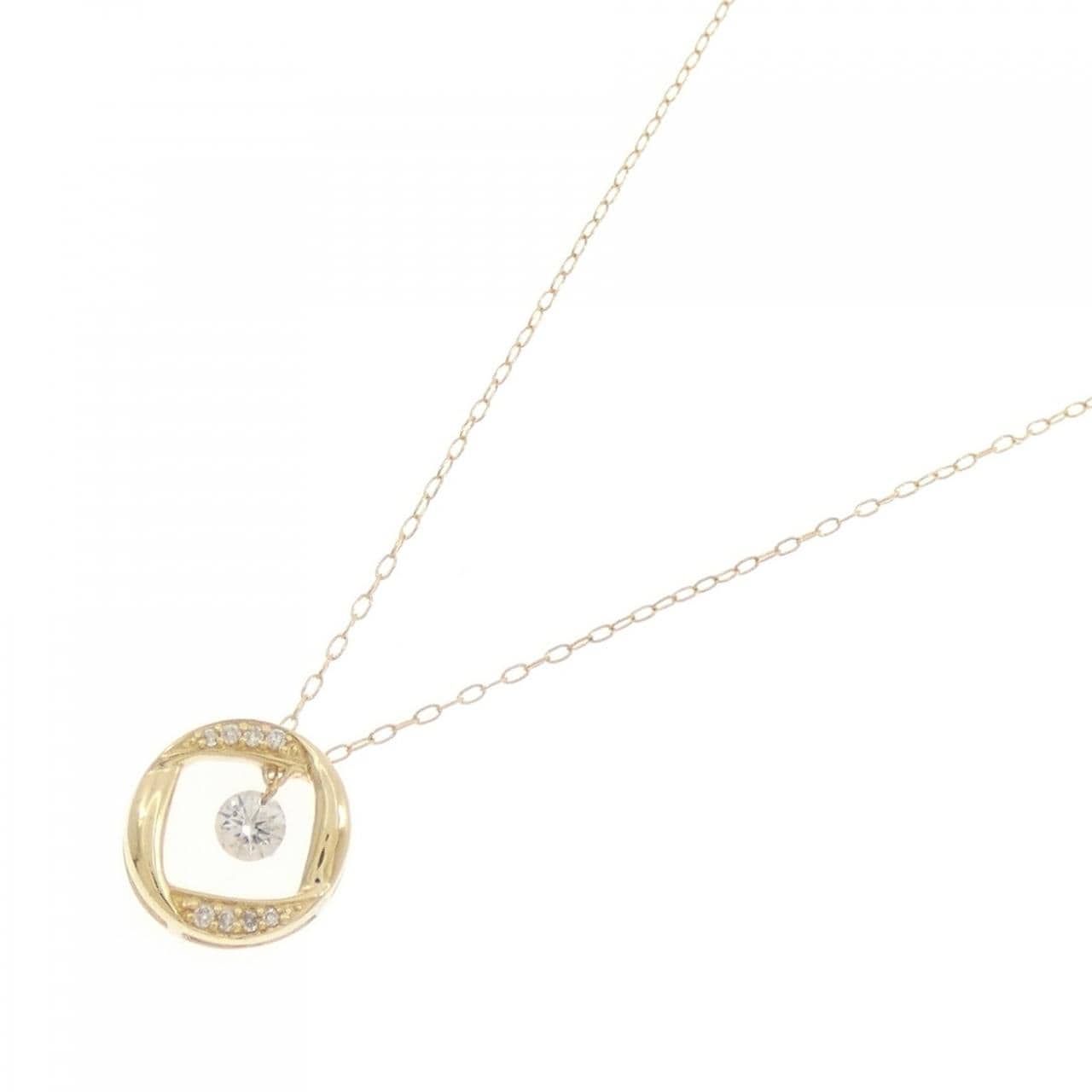 K18YG ダイヤモンド ネックレス 0.15CT