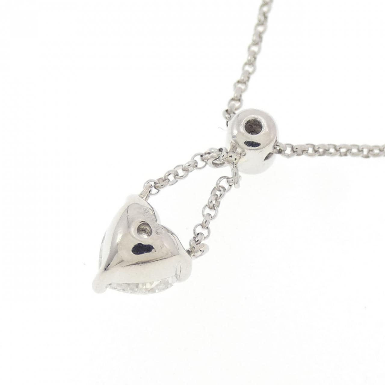 PT900/PT850 ハート ダイヤモンド ネックレス 0.354CT