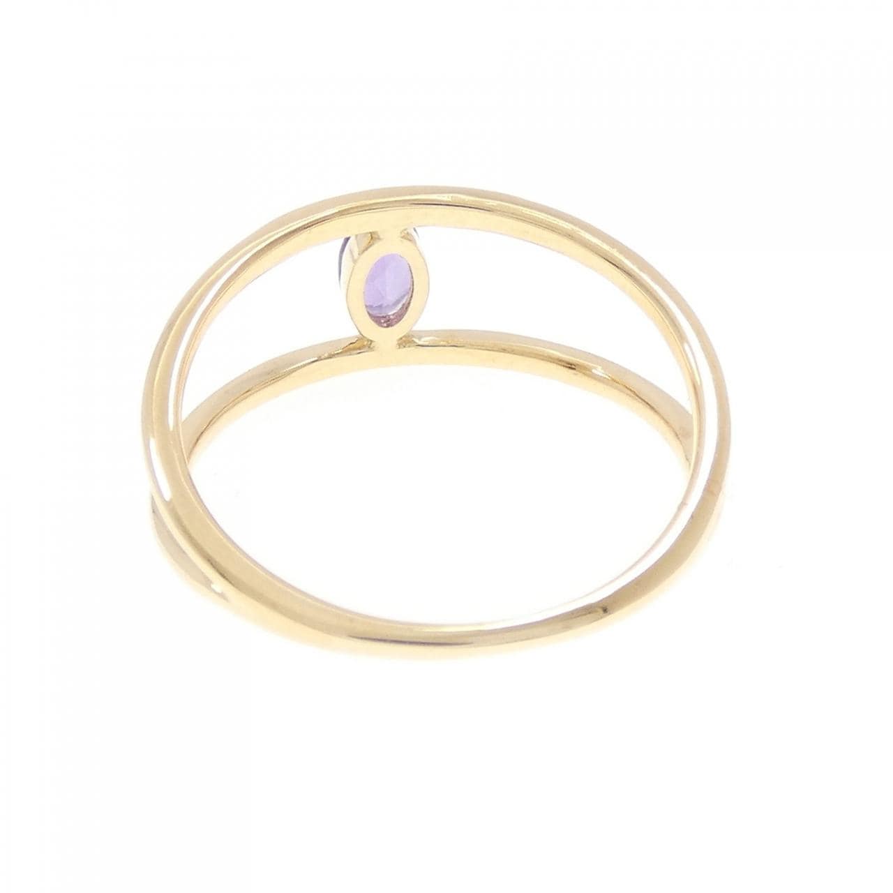 【新品】K18YG アメジスト リング