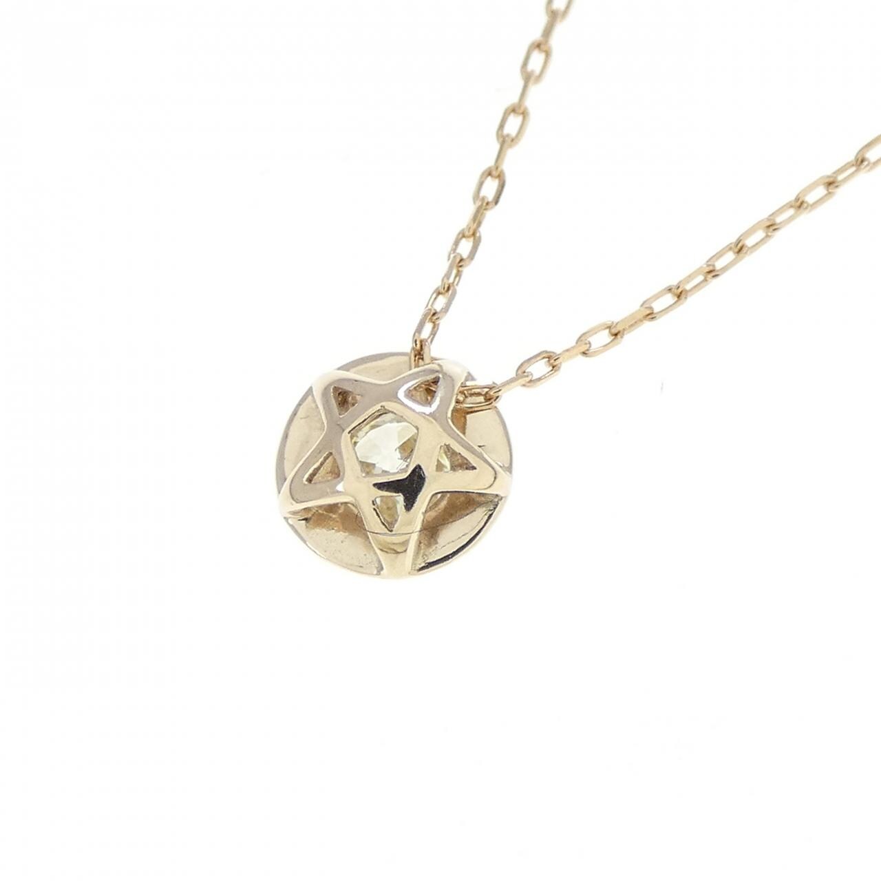 K10YG スター ダイヤモンド ネックレス 0.083CT