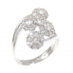 K18WG ダイヤモンド リング 0.85CT