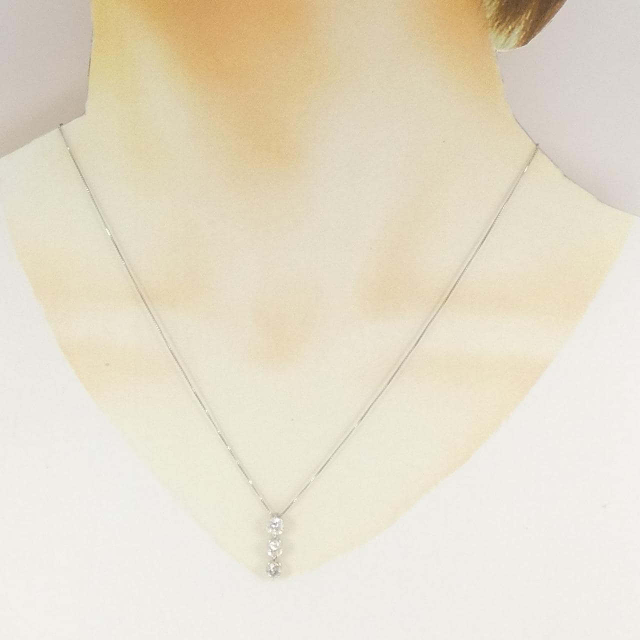 PT900/PT850 ダイヤモンド ネックレス 1.04CT