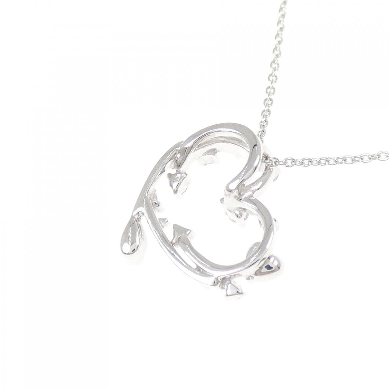 ポンテヴェキオ ハート ダイヤモンド ネックレス 0.12CT