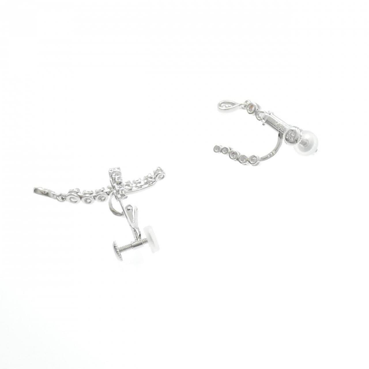 K18WG ダイヤモンド イヤリング 0.58CT