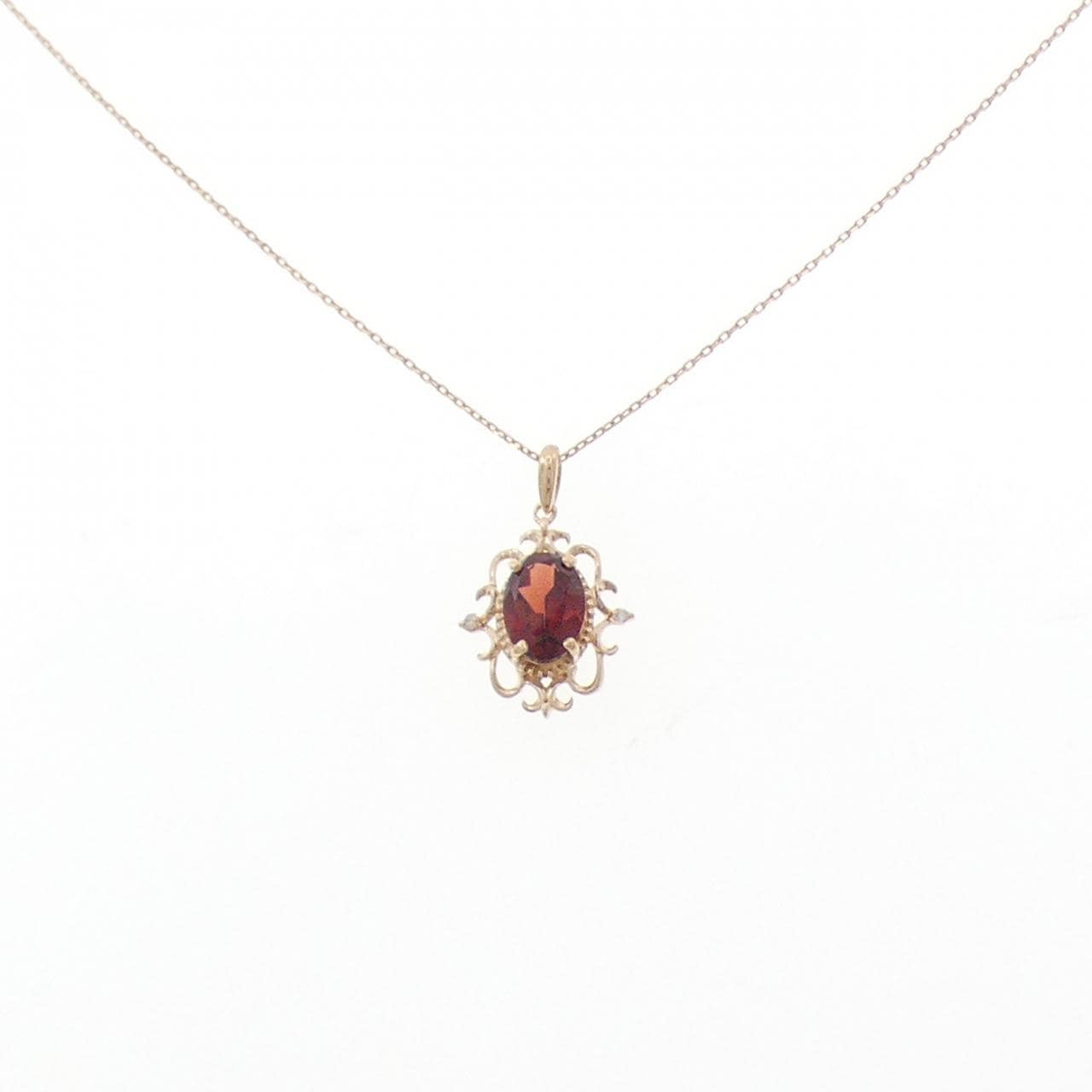 K10PG ガーネット ネックレス