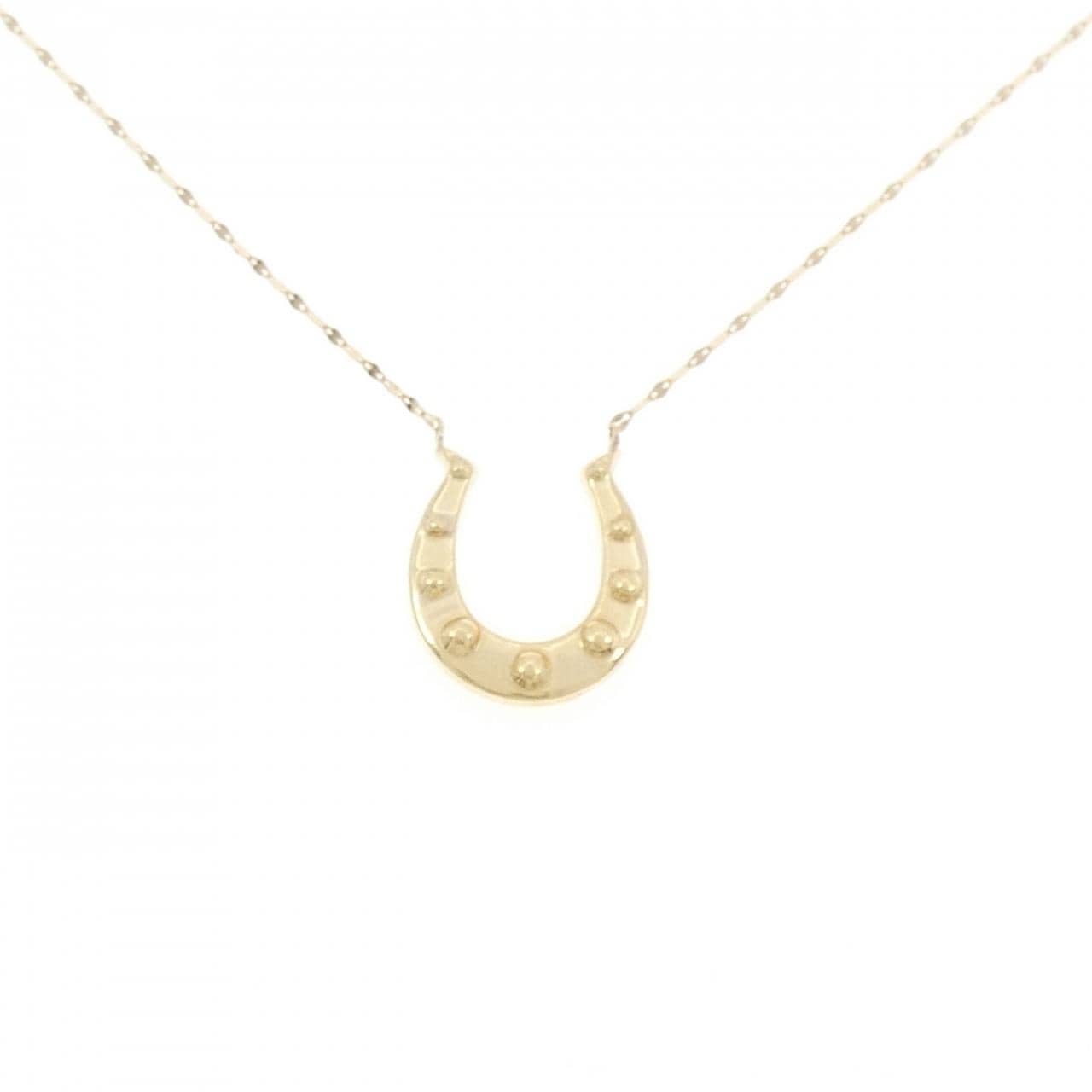 K18YG ホースシュー×スター ネックレス