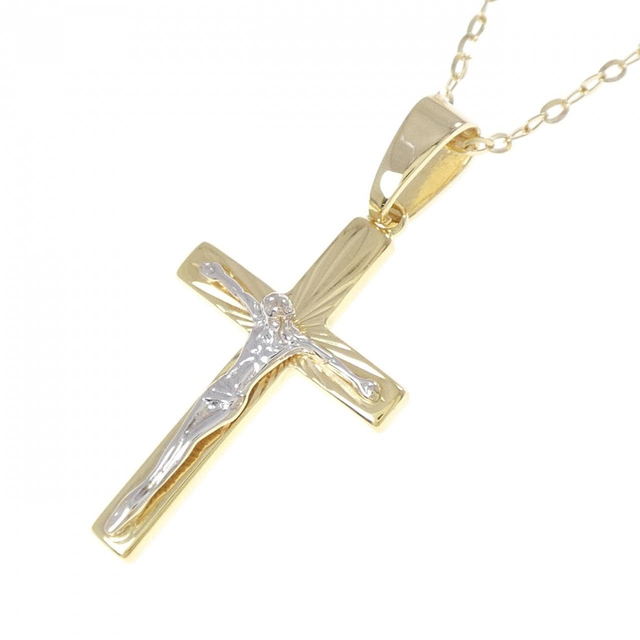 K18YG/K18WG クロス ネックレス