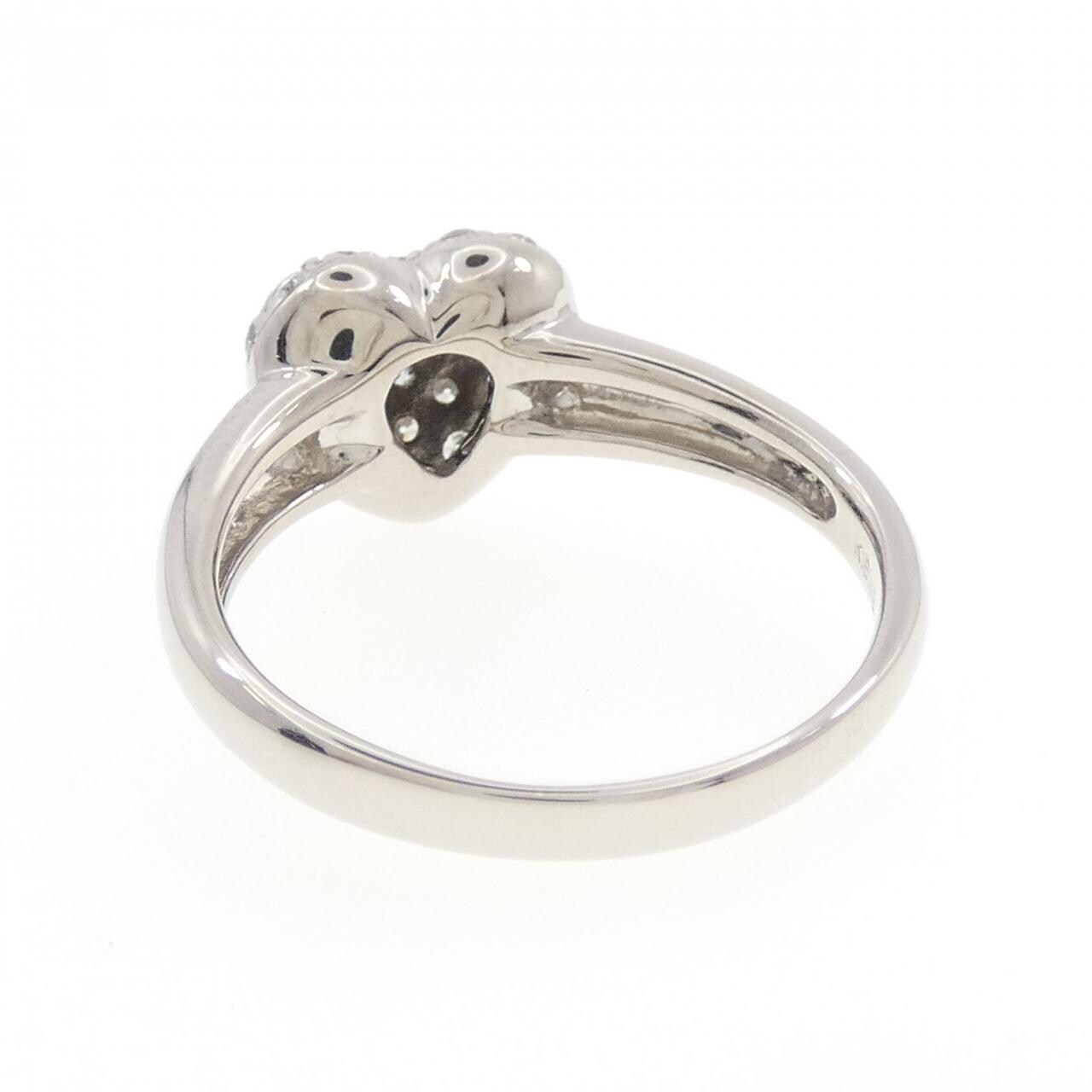 K18WG ハート ダイヤモンド リング 0.50CT