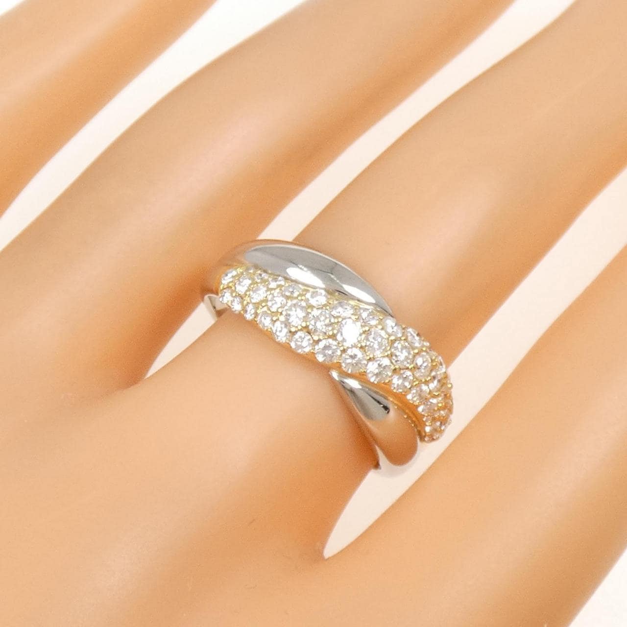 PT900/K18YG ダイヤモンド リング 0.80CT