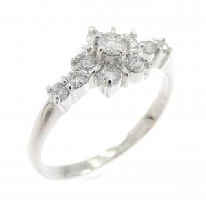 PT900 フラワー ダイヤモンド リング 0.50CT