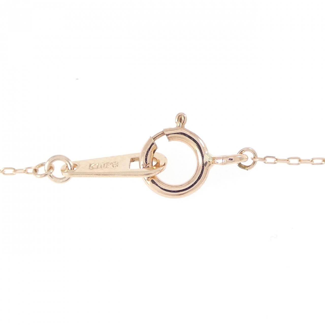 K10PG イニシャルE ダイヤモンド ネックレス 0.01CT