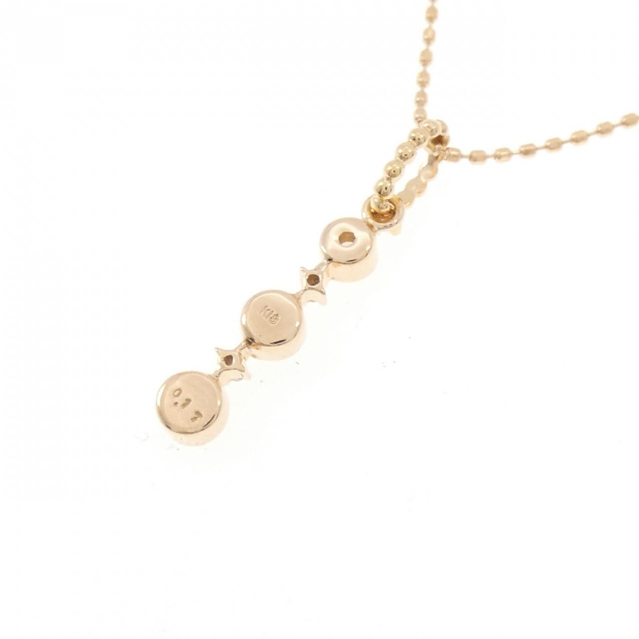 K18PG ダイヤモンド ネックレス 0.17CT