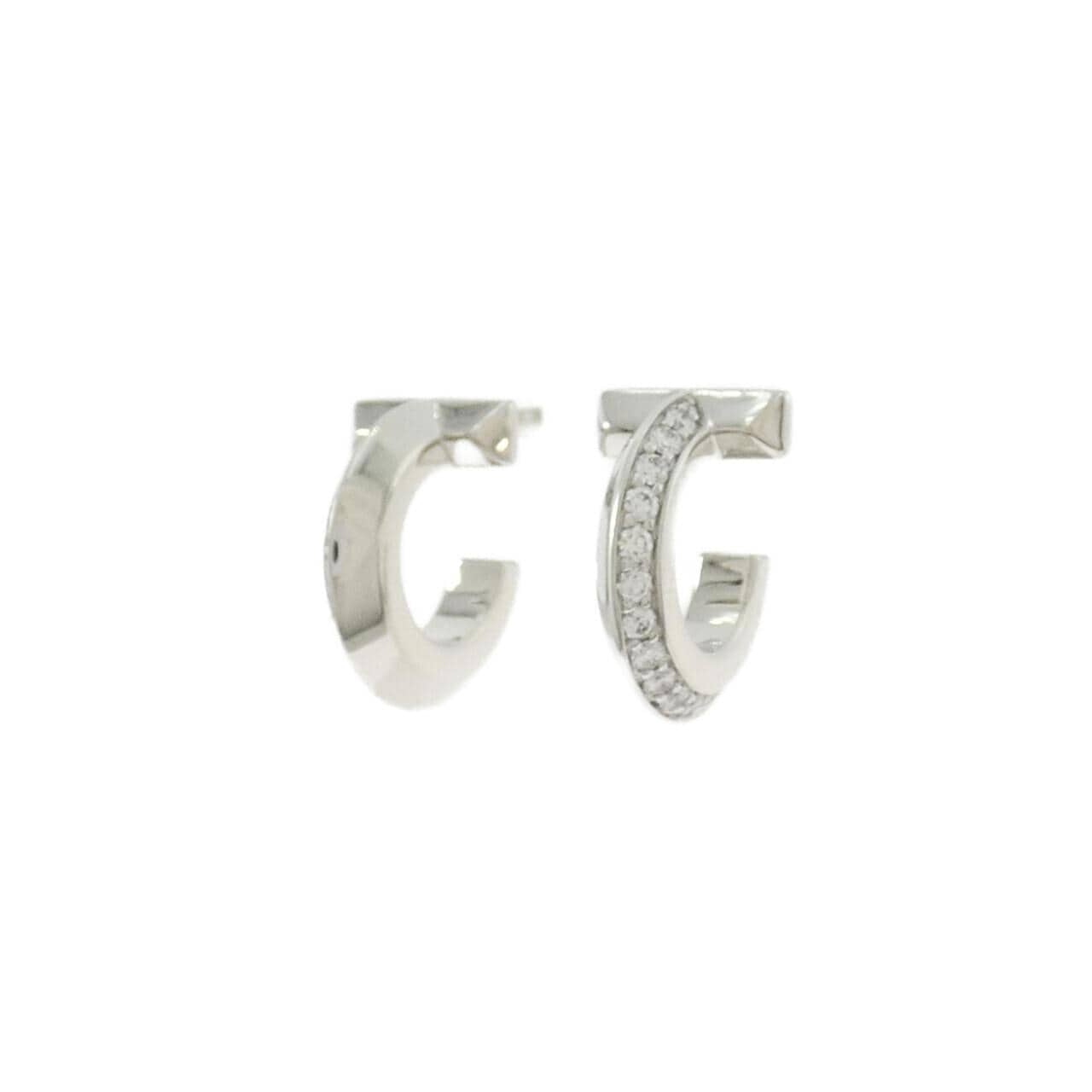 ティファニー Tワン フープ ピアス 0.40CT