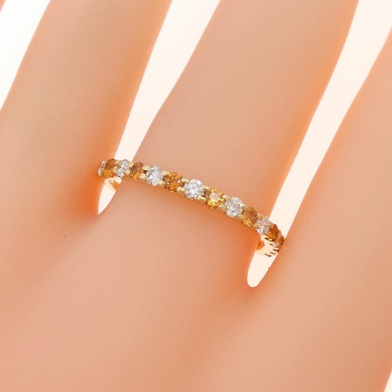 K18YG ガーネット リング 0.33CT