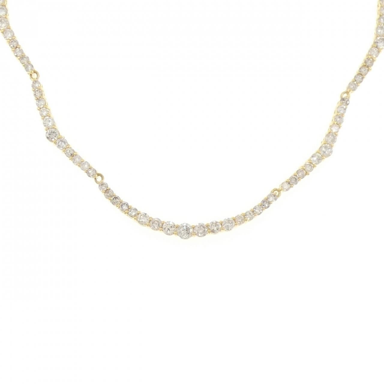 K18YG ダイヤモンド ネックレス 5.00CT