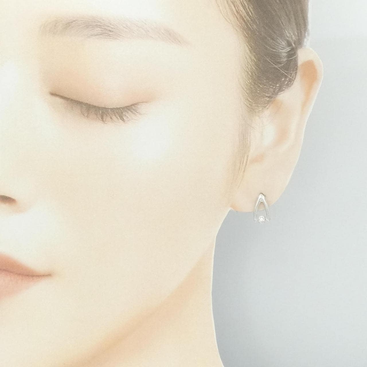 K18WG ダイヤモンド ピアス 0.20CT