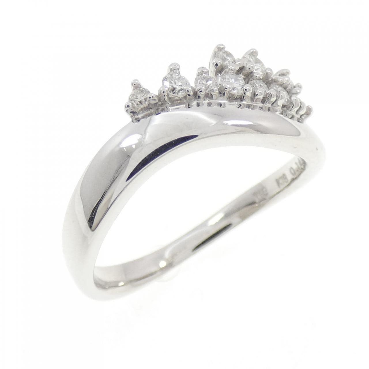 K18WG ダイヤモンド リング 0.14CT