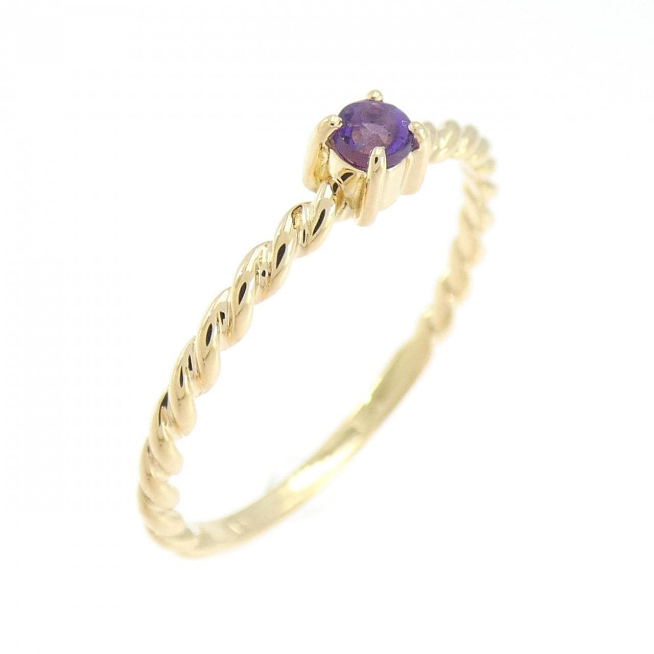 K18YG amethyst ring