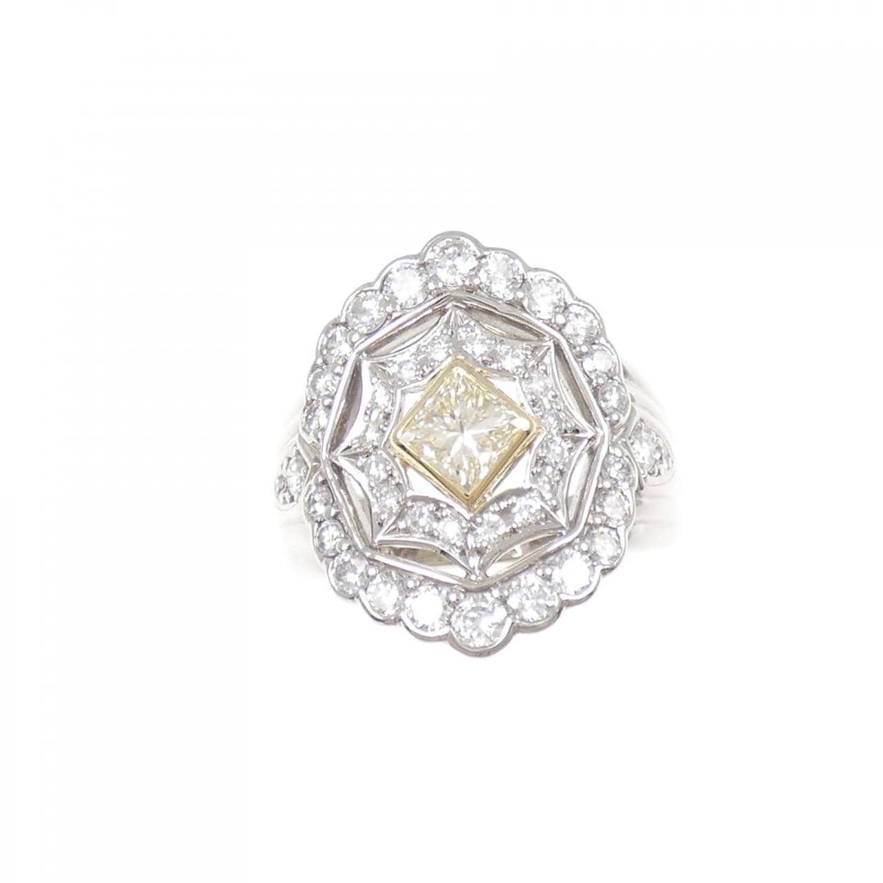 PT900/K18YG ダイヤモンド リング 0.586CT