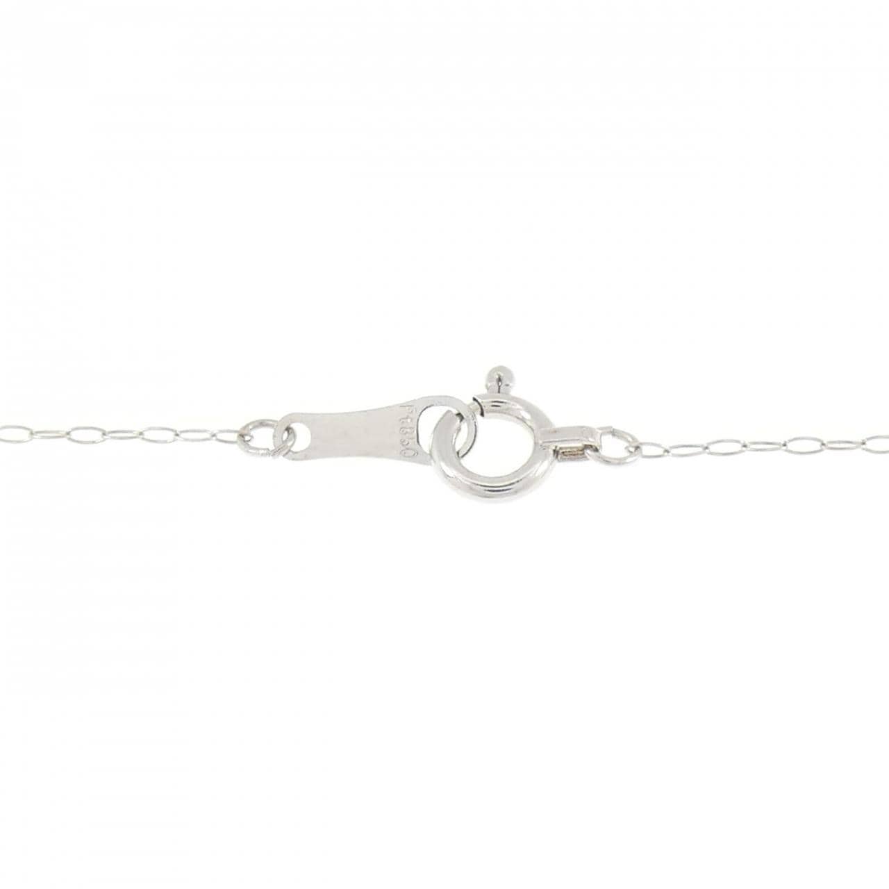 PT900/PT850 フラワー ダイヤモンド ネックレス 0.20CT