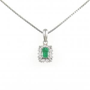 PT900/PT850 エメラルド ネックレス 0.41CT