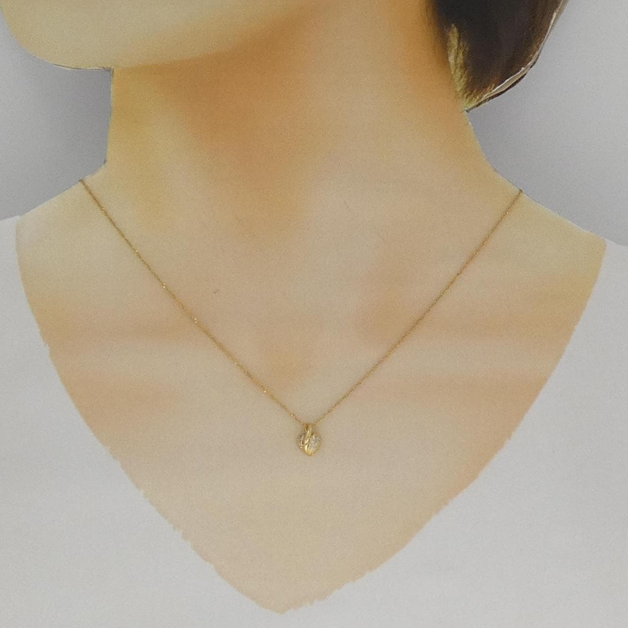 K18YG ダイヤモンド ネックレス 0.06CT