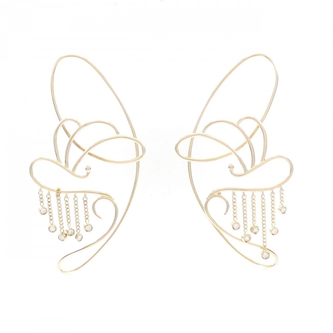 K18YG Diamond Ear Cuff 0.18CT