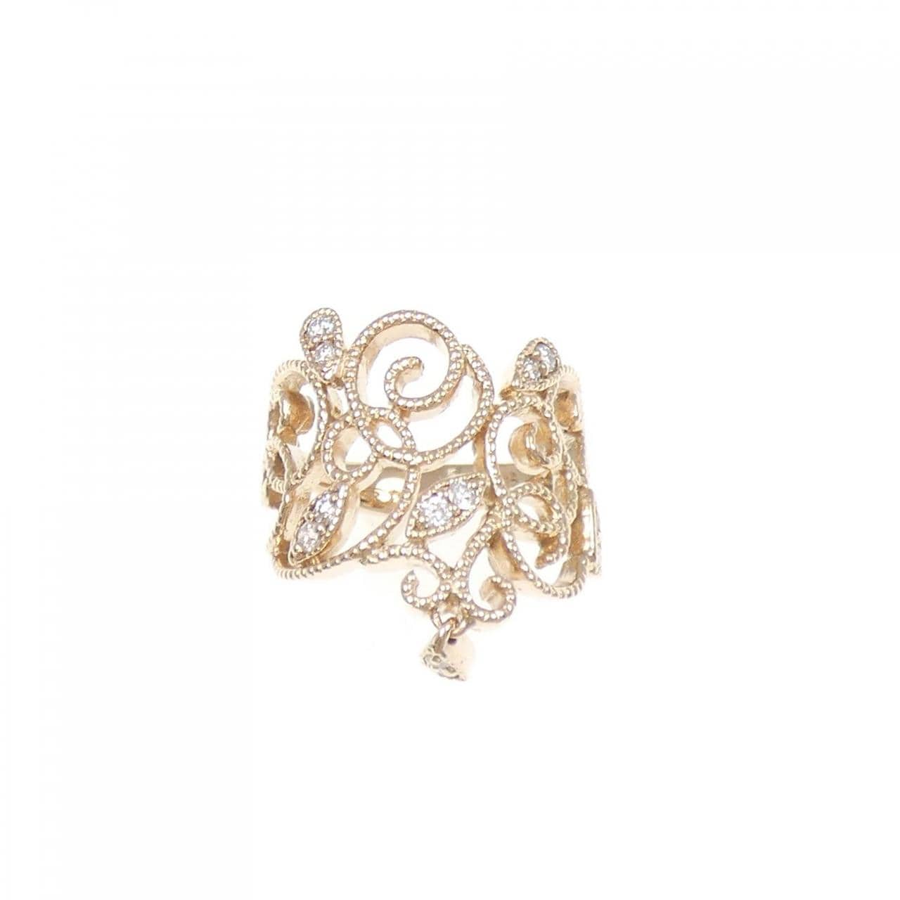 K18PG ダイヤモンド ピンキー リング 0.15CT