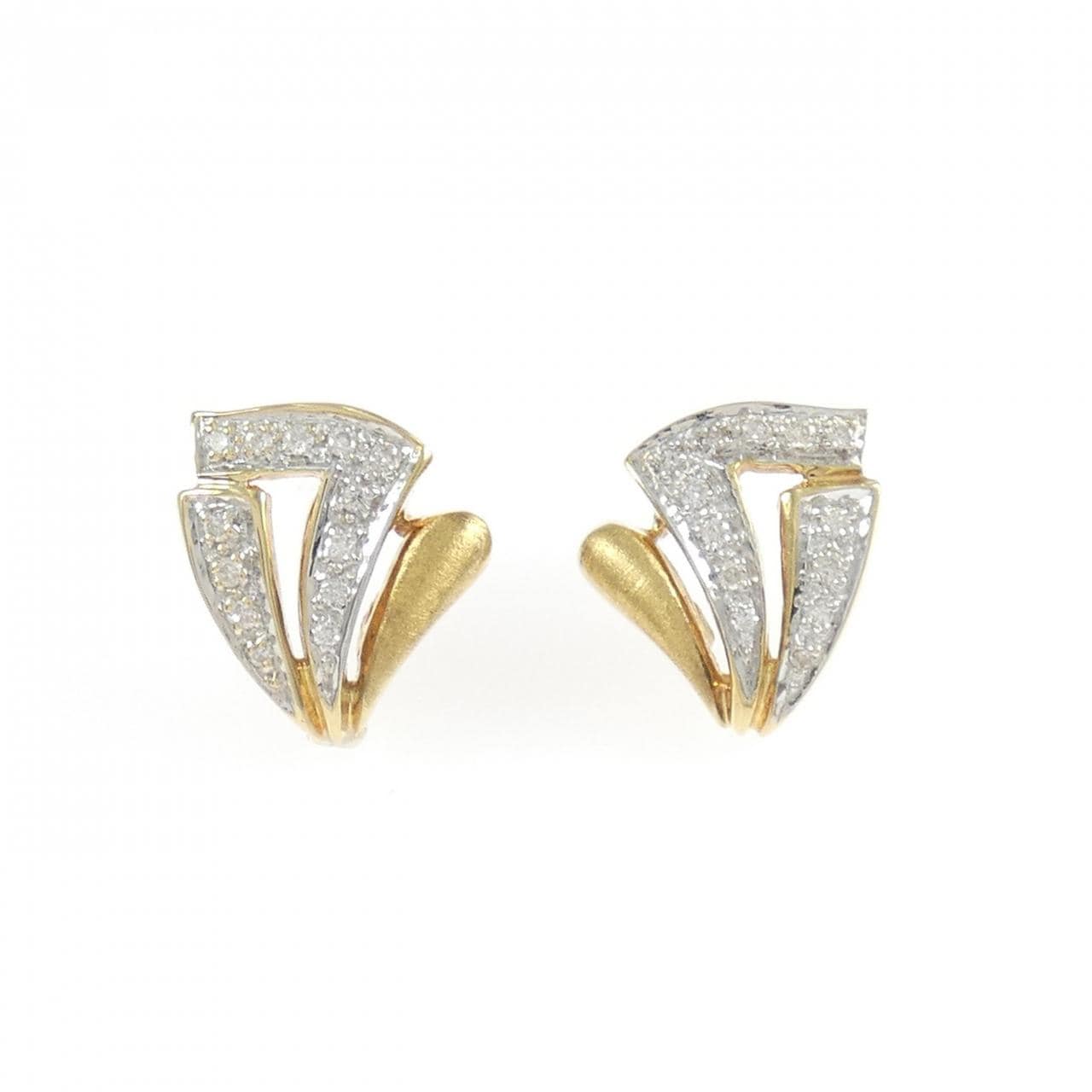 K18YG/K18WG ダイヤモンド ピアス 0.20CT