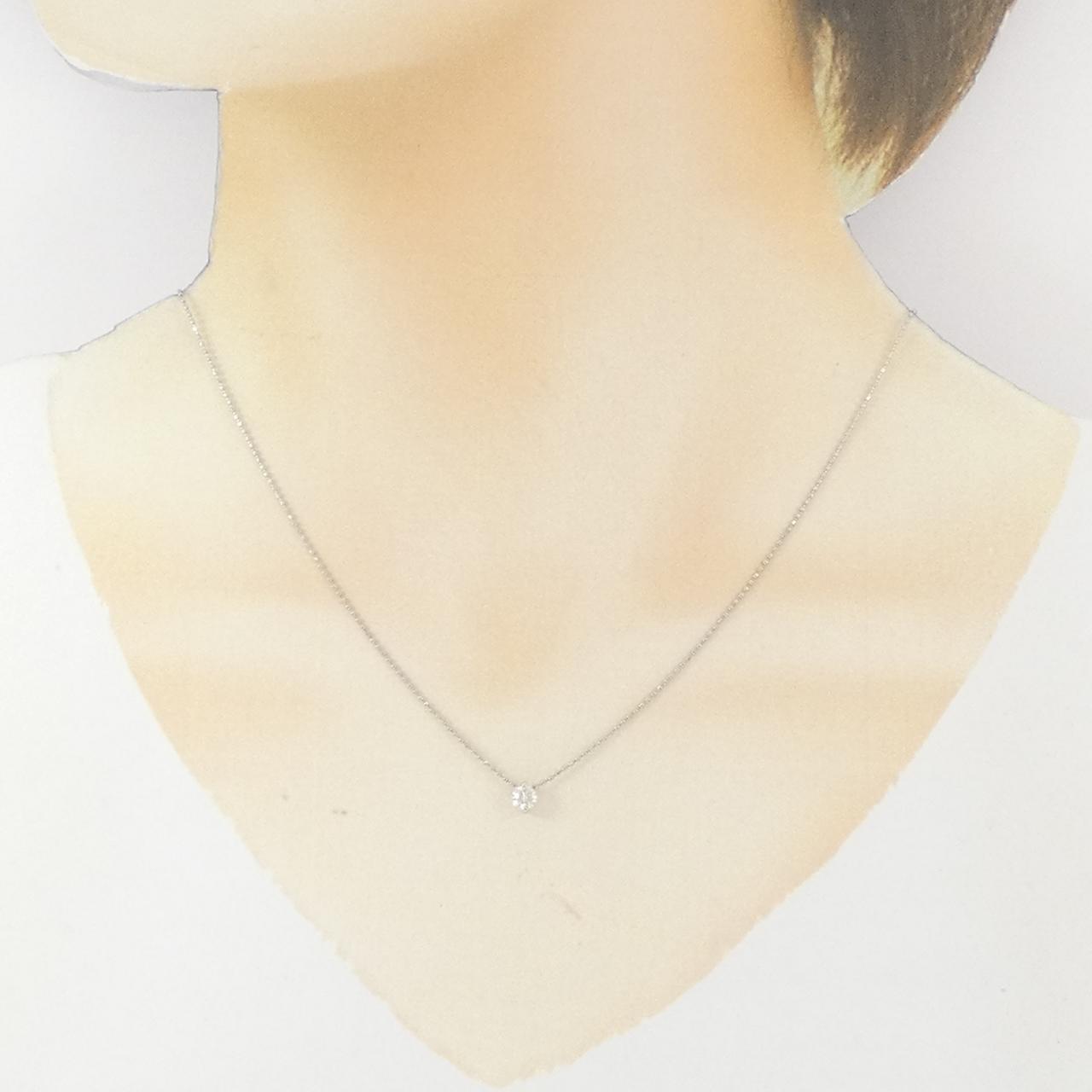 PT900 ソリティア ダイヤモンド ネックレス 0.23CT