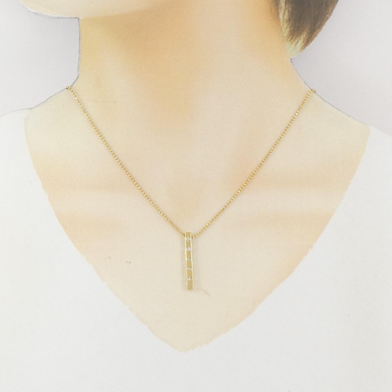 K18YG ダイヤモンド ネックレス 0.13CT