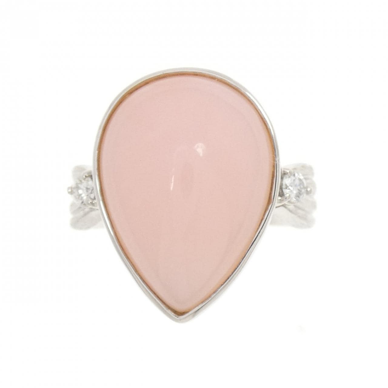 K18WG ピンクオパール リング 5.82CT