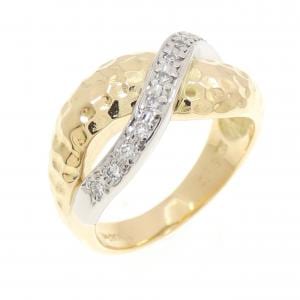 K18YG/PT900 ダイヤモンド リング 0.16CT