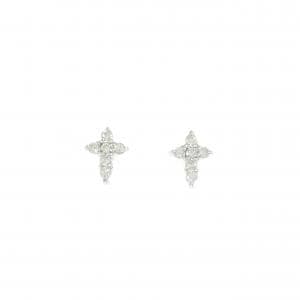 K18WG ダイヤモンド ピアス 0.10CT