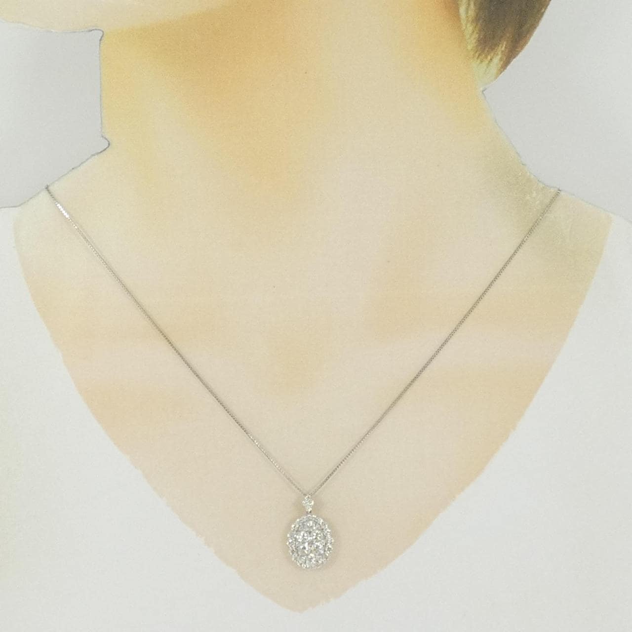 PT900/PT850 ダイヤモンド ネックレス 1.50CT