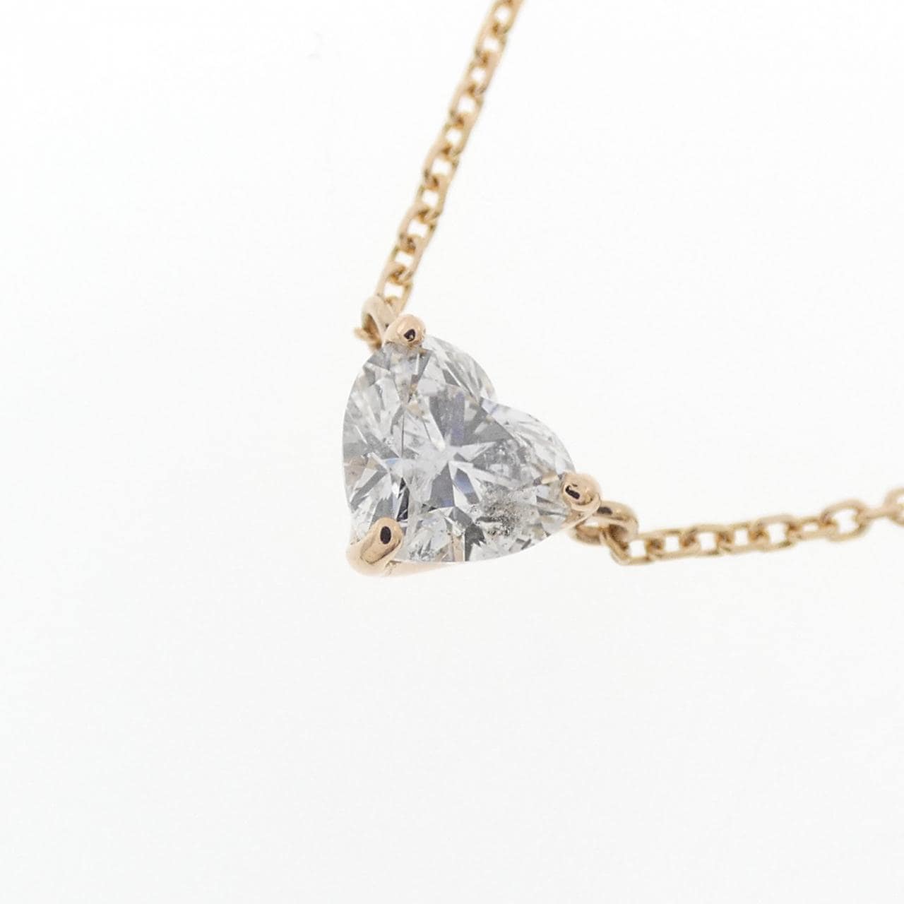 K18PG ハート ダイヤモンド ネックレス 0.360CT