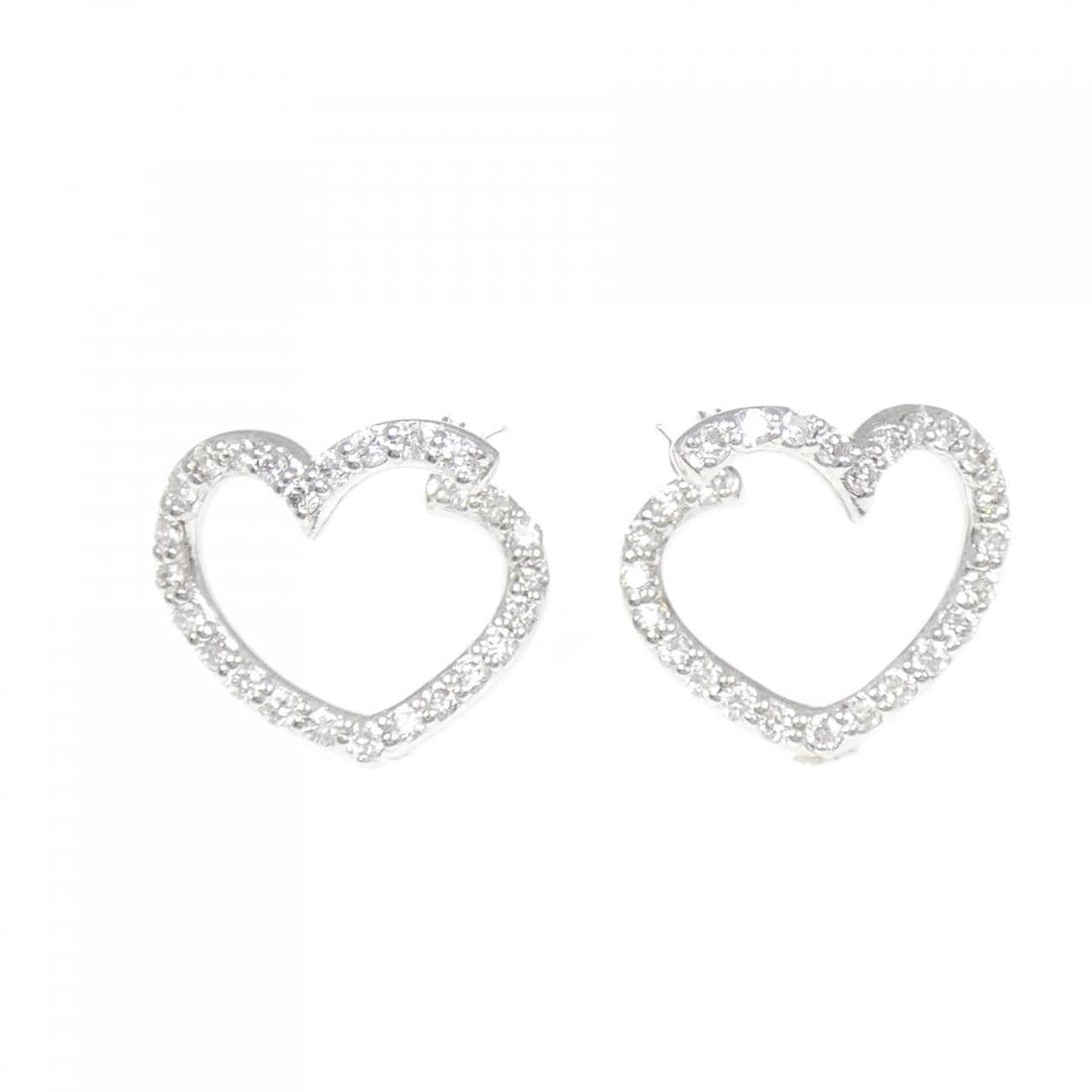 ポンテヴェキオ ハート ダイヤモンド  ピアス 0.48CT