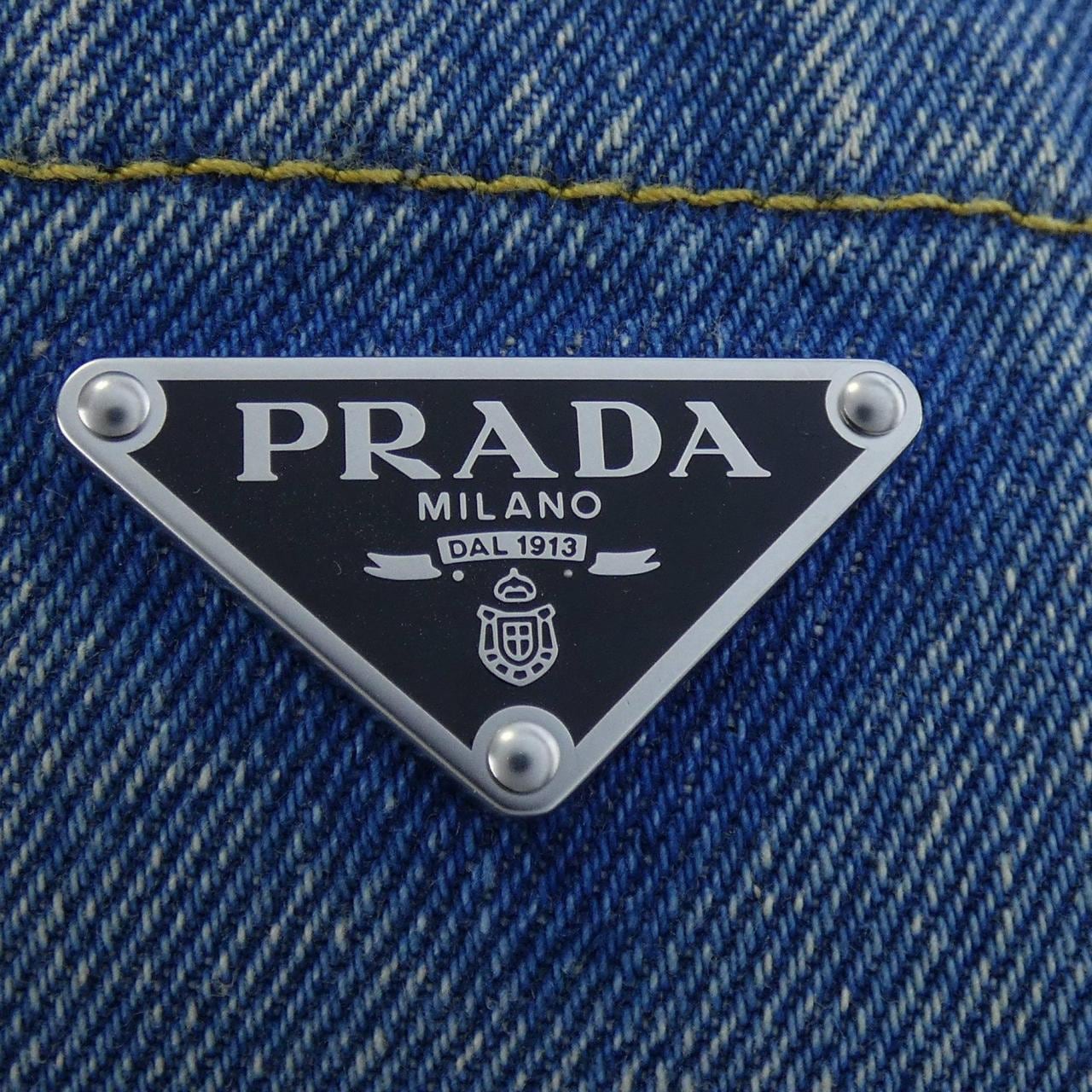 プラダ PRADA オーバーサイズ オーガニックデニム トライアングルロゴ GFC036 SOOO 13Z6 シャツ